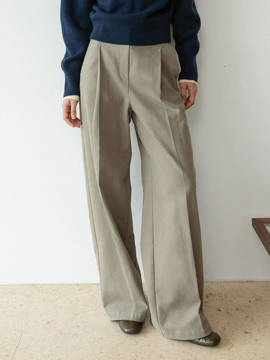 [loeuvre] Wide Twill Pants SW5WL450_2color