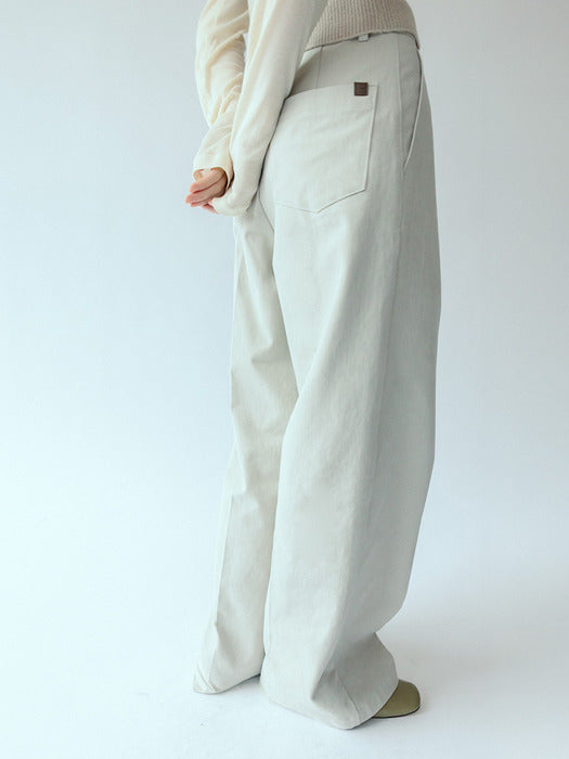[loeuvre] Wide Twill Pants SW5WL450_2color