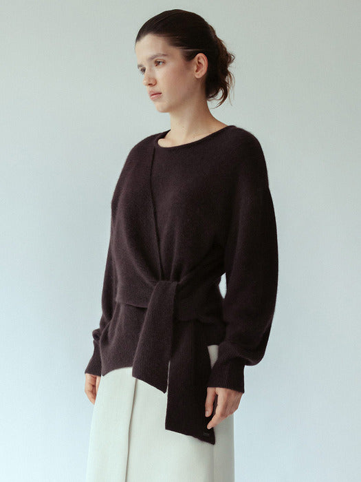Loeuvre Racoon Tied Knit Pullover