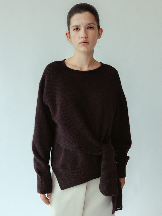 Loeuvre Racoon Tied Knit Pullover