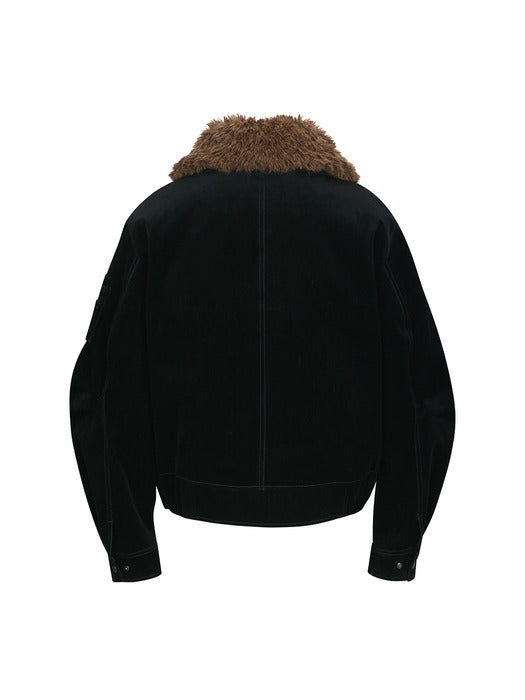 MIKOOS VELVET BOMBER JACKET awa729m(BLACK)