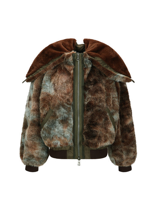 VANESSA FUR N2B JACKET awa728w(BROWN)