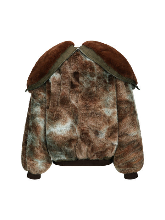 VANESSA FUR N2B JACKET awa728w(BROWN)