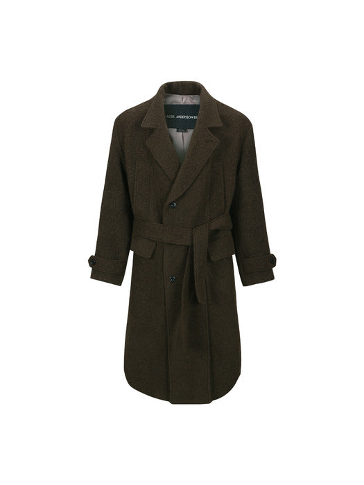 MATTIA SHAGGY WOOL ROBE COAT awa714m(BROWN)