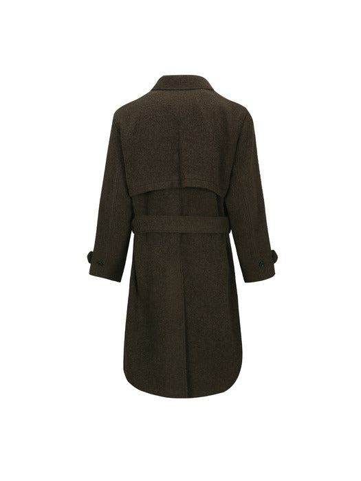 MATTIA SHAGGY WOOL ROBE COAT awa714m(BROWN)