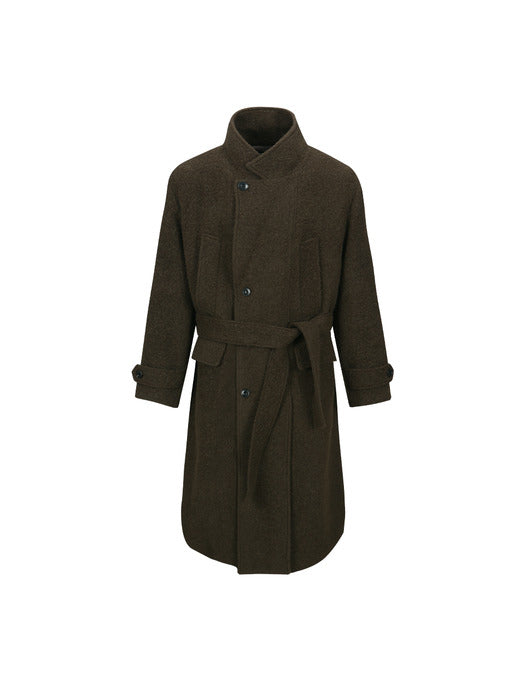 MATTIA SHAGGY WOOL ROBE COAT awa714m(BROWN)