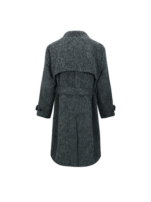 MATTIA SHAGGY WOOL ROBE COAT awa715m(GREY)