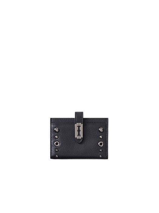 Magpie Goth Stud Card Wallet — Black