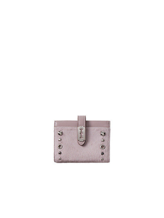 Magpie Goth Stud Card Wallet — Pink