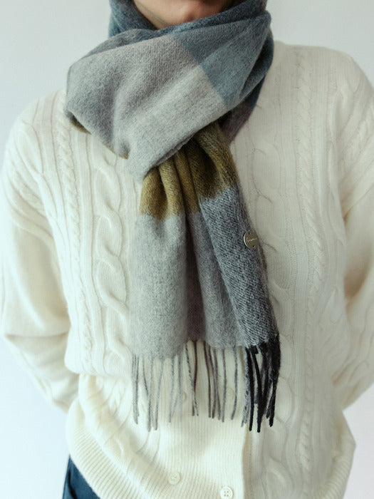 Loeuvre Wool Check Muffler