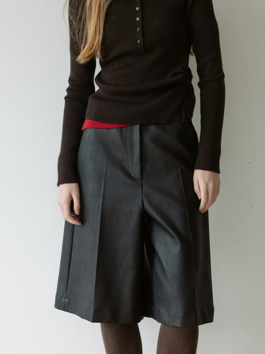 Loeuvre Faux Leather Vermuda Pants