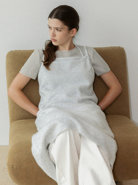 Loeuvre Layered Knit Slip Dress