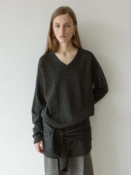 Loeuvre Wool Tie Jersey Dress