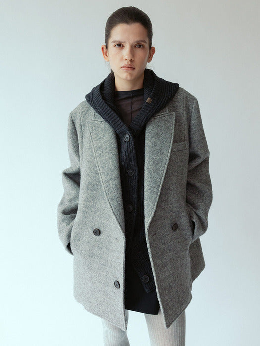 [loeuvre] Wool Oversized Double Jacket SW5WJ409-1F