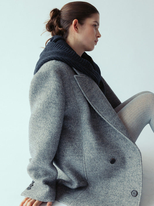 [loeuvre] Wool Oversized Double Jacket SW5WJ409-1F