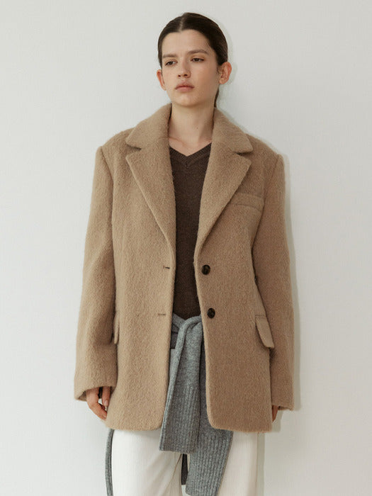 loeuvre Boucle Belted Tailored Jacket SW5WJ411_2color - View 2