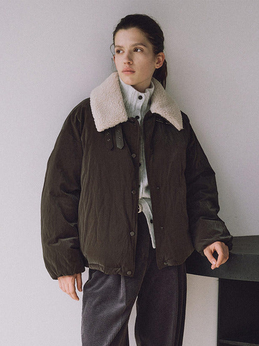 loeuvre Boucle Collar Oversized Down Blouson SD5WM406-94 - View 2