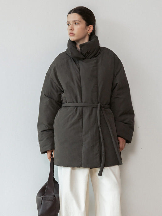 Loeuvre High-neck Belted Down Coat