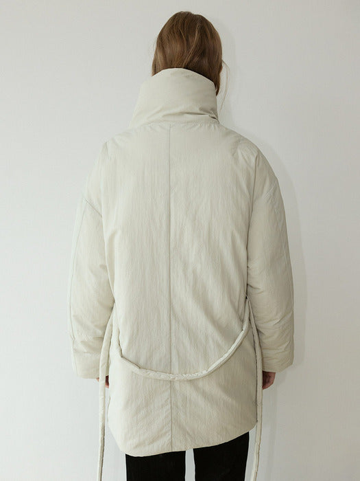 [loeuvre] High-neck Belted Down Coat SD5WM418-3B