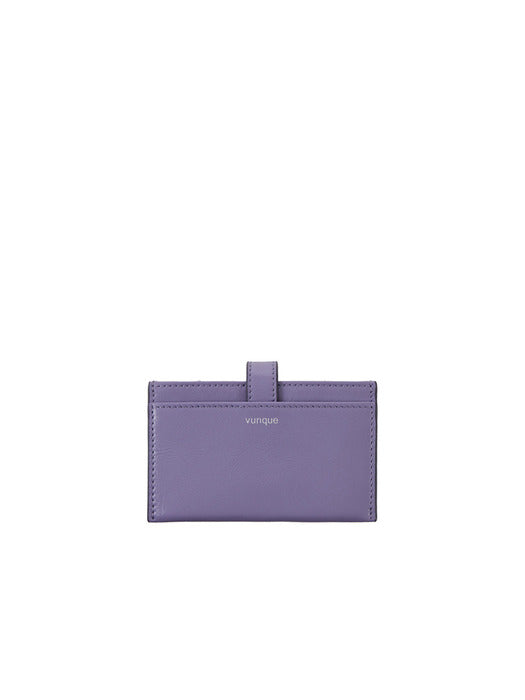 [vunque] Magpie Soft Accordion Card Wallet — Fuzzy Purple
