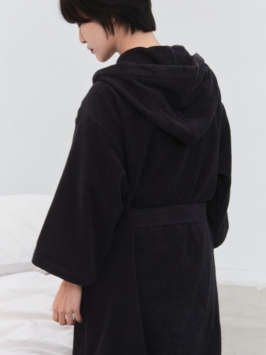 Wconcept_Gbh_Home Light Hooded Robe (2 Sizes) Hoodie Terry Robe Shower Gown