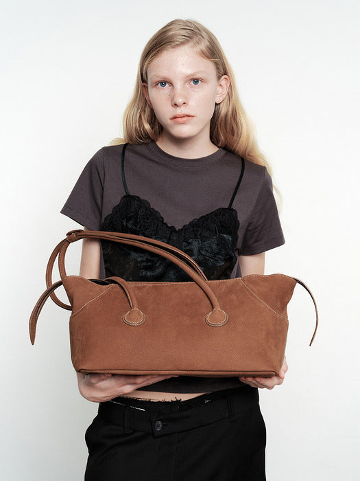 [MARGESHERWOOD] BOAT SHOPPER LARGE_chestnut nubuck