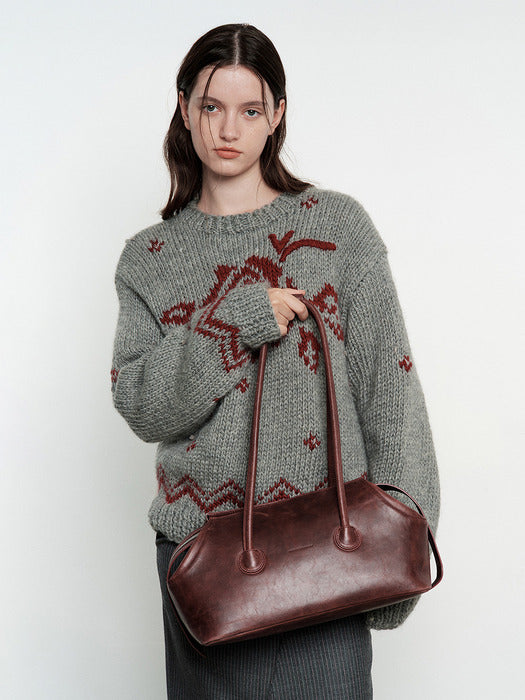 [MARGESHERWOOD] BOAT SHOPPER LARGE_wine pull-up