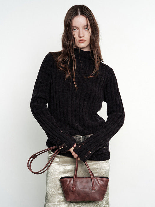 [MARGESHERWOOD] BOAT SHOPPER SMALL_wine pull-up