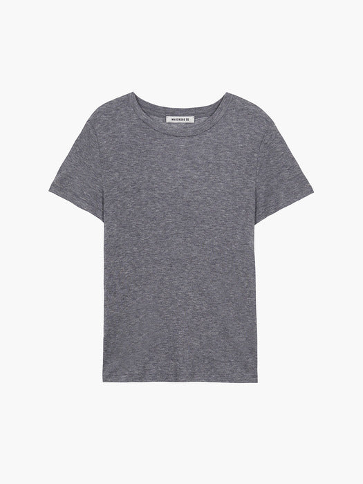 [MARGESHERWOOD] BASIC SHEER T-SHIRT_melange grey