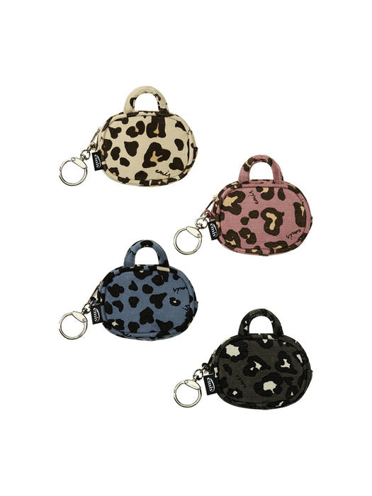 [emis] CORDUROY EMIS LEOPARD KEYRING