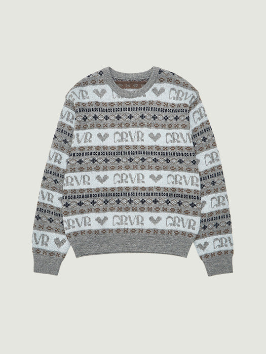 [grove] 25WT GRVR AMOUR KNIT (GRAY)