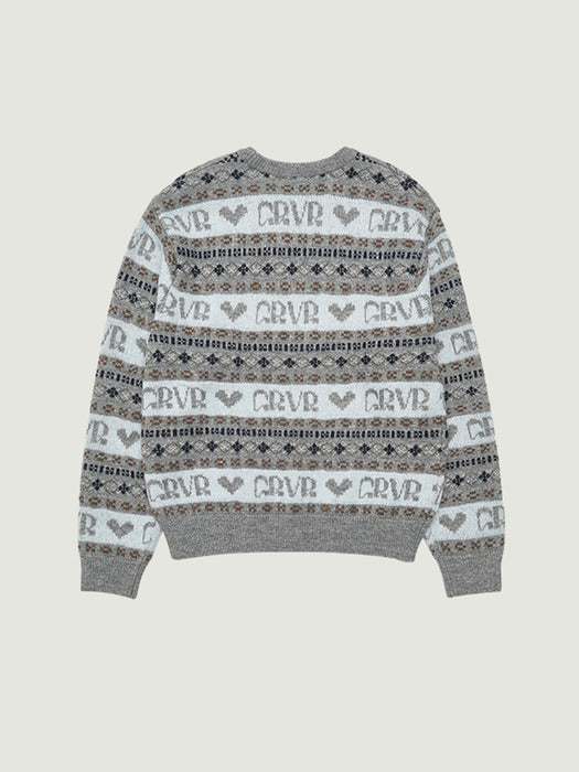 [grove] 25WT GRVR AMOUR KNIT (GRAY)