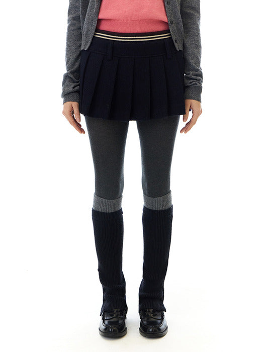 [grove] 25WT ALBA BUTTON LEG WARMER (BLACK)