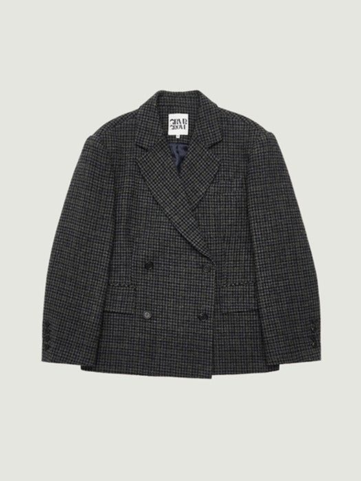 [grove] 25WT HAZE CHECK JACKET (GRAY)