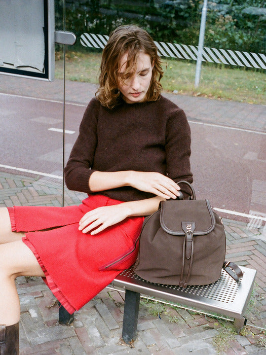 Carlyn Rabe Suede Backpack