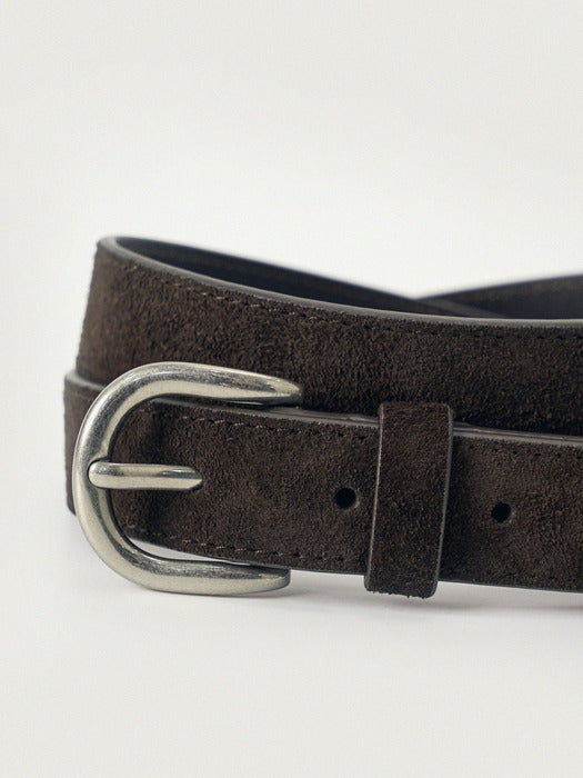 Facade Pattern Suede Leather Belt