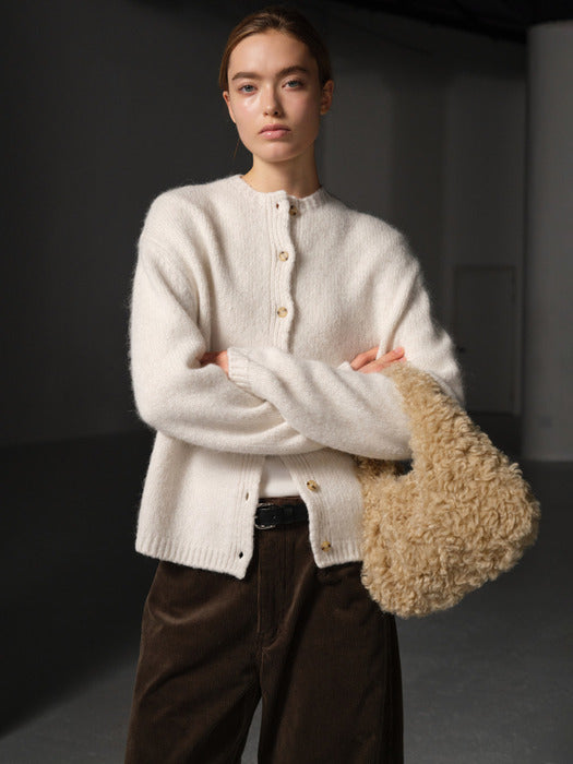 Facade Pattern Fluffy East Tote Bag beige