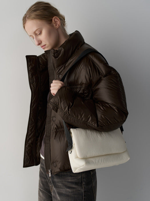 Facade Pattern Padded Mini Bag ivory