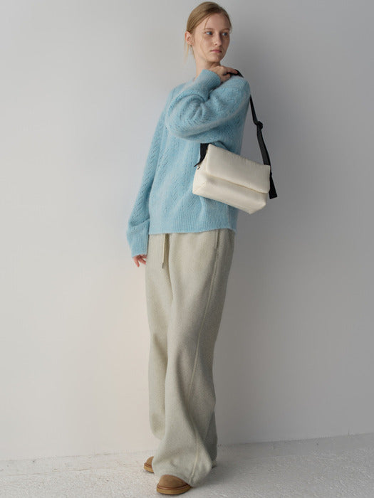 Facade Pattern Padded Mini Bag ivory