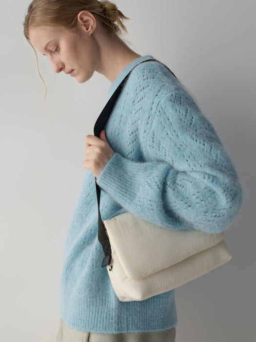 Facade Pattern Padded Mini Bag ivory
