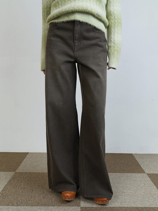 [raive] Washed Color Denim Pants in Brown VJ5WL393-93