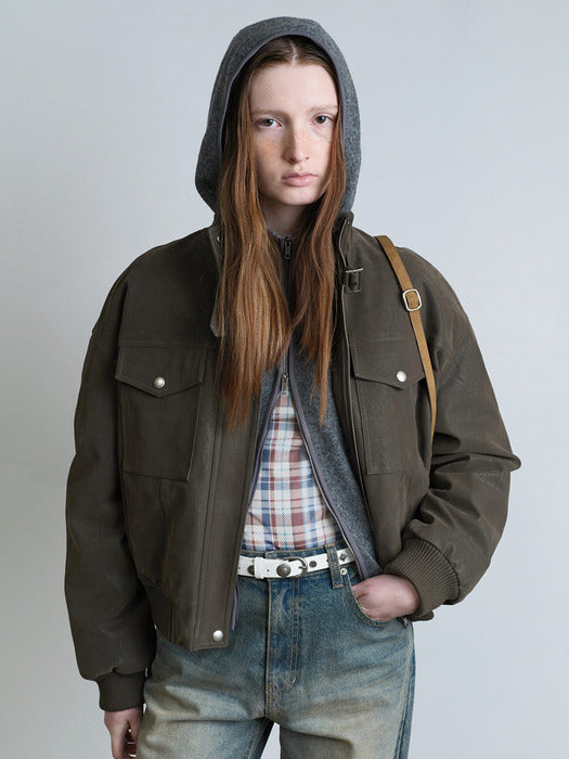 [raive] Soft Touch Blouson Down Jumper VD5WM412_2color