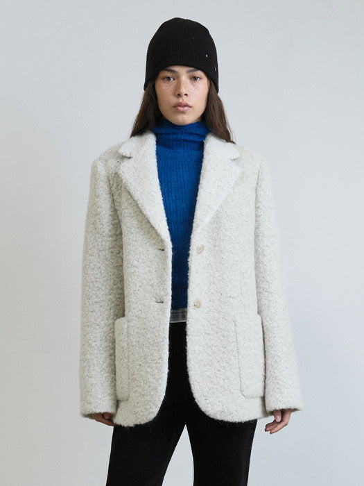 [raive] Soft Boucle Jacket in Ivory VW5WJ240-03