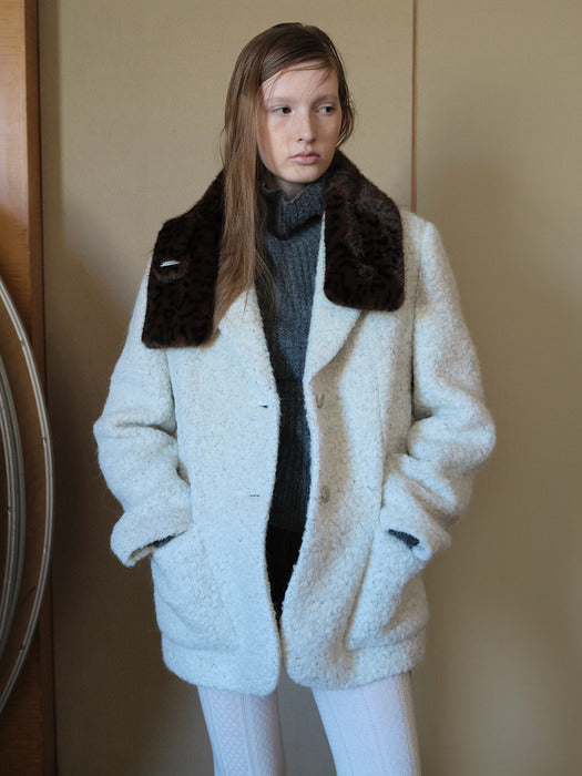 [raive] Soft Boucle Jacket in Ivory VW5WJ240-03