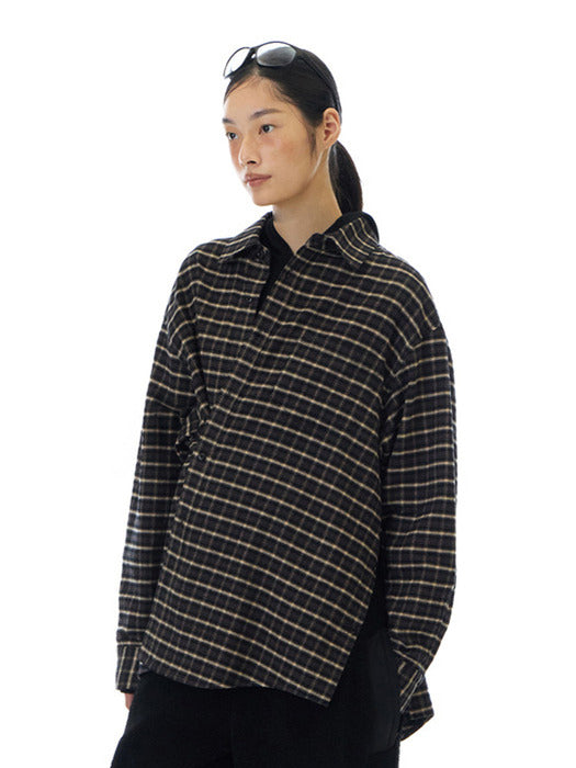 Grove 25Wt Eve Check Shirt (Black Check)