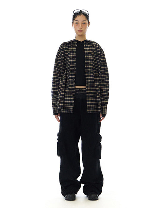 Grove 25Wt Eve Check Shirt (Black Check)