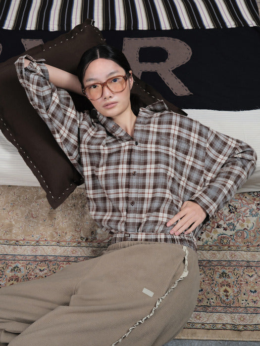 Grove 25Wt Eve Check Shirt (Brown Check)