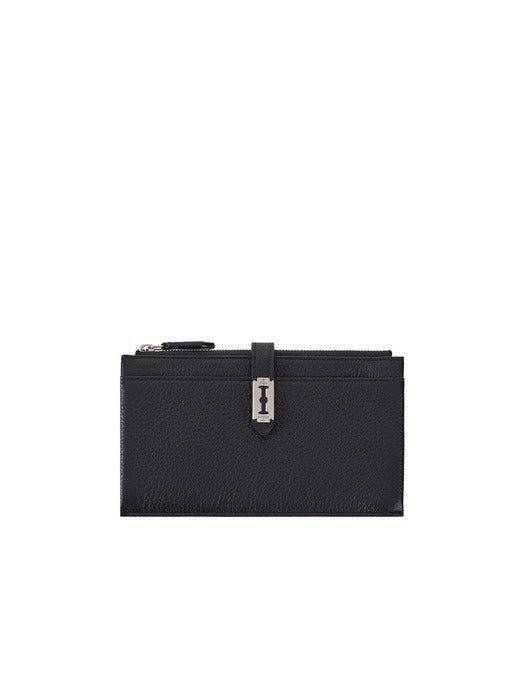 [vunque] Magpie Flap Zipper Long Wallet (Magpie Flap Zipper Long Wallet) Black