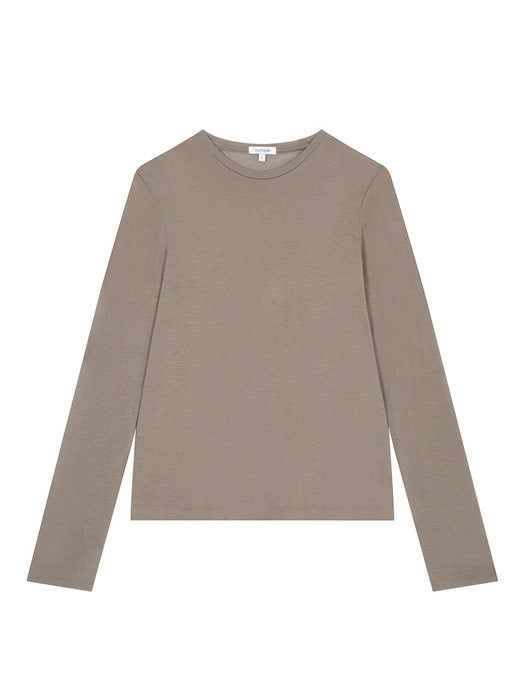 Vunque Romantic Goth Layered T-shirt Charcoal Beige