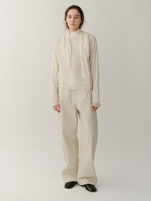 Kindersalmon Gaius Round Pants Ecru